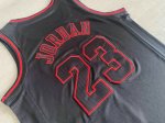 NBA 23 Jordan Chicago Bulls Maillot noir avec signature